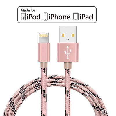 

фги молнии USB - кабель "нейлоновые убраны 8 - зарядка USB - кабели 8pin зарядное устройство шнур для iPhone 7,7 плюс, 6s плюс 5,