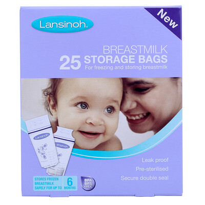 

Lansino Lansinoh breast milk storage bag 25 pieces of breast milk storage bag disposable milk storage milk bottle 180ml