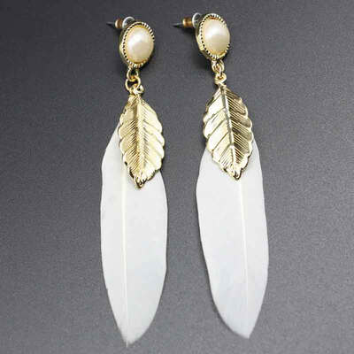 

Bohemia style feather earrings earing for women jewelry vintage moonso E2094