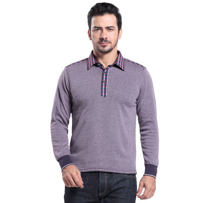 

Antarctic people (Nanjiren) N073C50521 thermal underwear men's business casual shirt collar men's plus velvet thick heat storage single shirt fashion wear male navy blue L