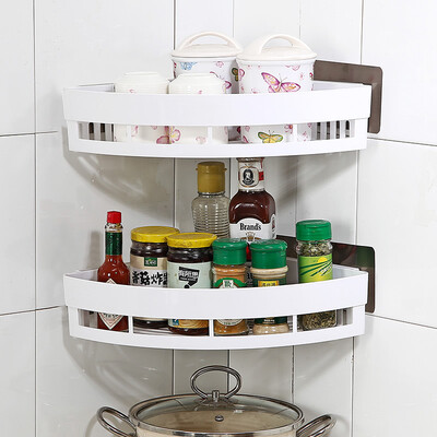 

Excellent strength strong nail-free seamless stickers bathroom supplies kitchen supplies bathroom wall-mounted plastic corner corner storage rack