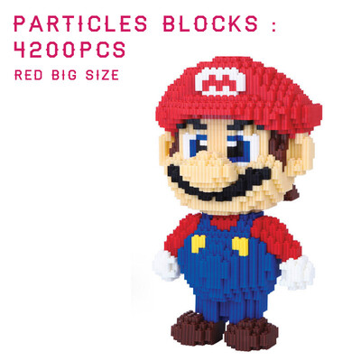 

4200 Pcs Big Size Cute Super Mario Bros DIY Creative Bricks Toy Child Educational Wange Building Block Brick Juguetes