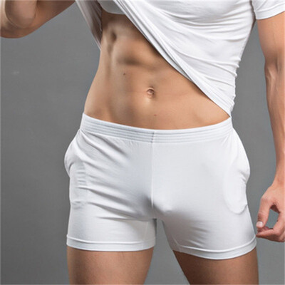 

2018 new mens cotton-cotton casual fitness pants male boxer pajama pants