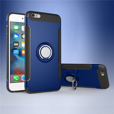 

Apple Iphone 66S Plus Armor Car Magnetic Suction Ring Bracket Silicon TPU Hard PC Phone Case