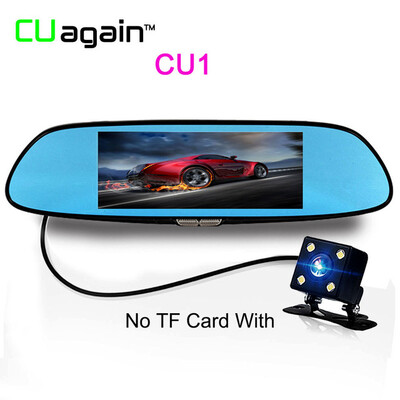 

CU1 Mirror DVR 6.5inch Двойная петля для записи объектива Автомобильная камера Обнаружение движения Парковочная камера Видеорегистратор FHD 1080P
