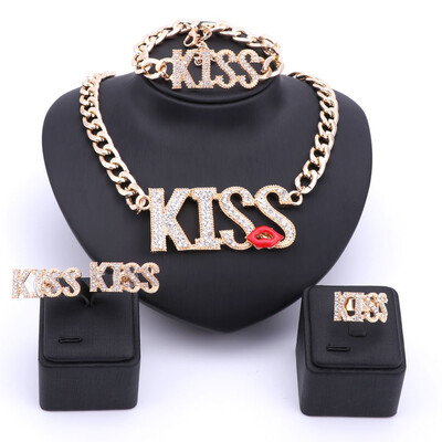 

Romantic 3 Multiple Promise Circle Finger Band Chain Necklack Stainless Steel Lovers CZ Chain "His Queen Her Queen" And Boxes