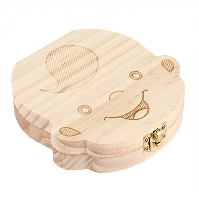 

Creative Wooden Baby Tooth Organizer Box for Deciduous Teeth Umbilical Cord Lanugo