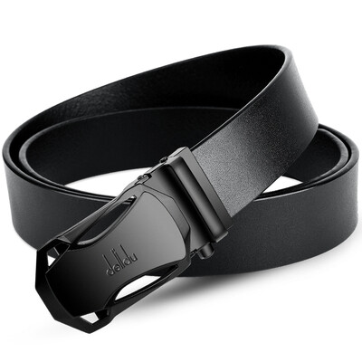 

Delidu belt men&39s automatic buckle leather belt fashion business casual belt D-WJCZDK-D29 black surface upgrade no sandwich belt body