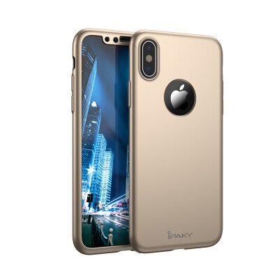 

IPAKY 360 Защитная крышка для тела с корпусом для Apple iPhone X Matte PC Hard Shockproof Ультра тонкая задняя крышка для iPhone X