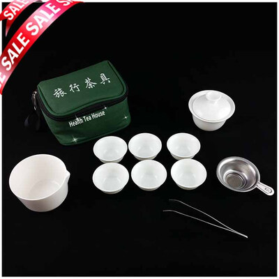 

Набор для набора китайского путешествия Kung Fu Set Kush 4pcs Керамический портативный фарфоровый сервиз чайника Чайные чашки чая Gaiwan Кружка чайной церемонии Teapot