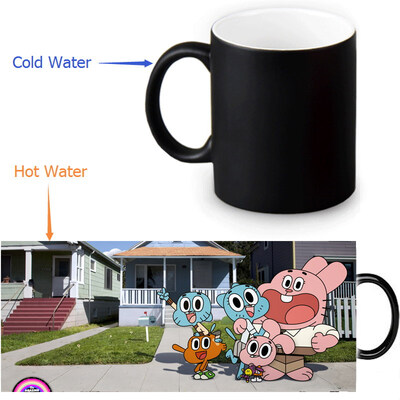

The Amazing World of Gumball 350ml12oz Heat Reveal Mug Color Change Coffee Cup Sensitive Morphing Mugs Magic Mug Milk Tea Cups