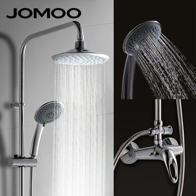 

JOMOO Rain Head Head Set Хромированный круглый душ с ливнем для душа Слайд-бар для душа Шланг для настенного крепления