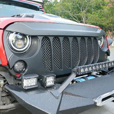 

Matte Black Front Grille Guard for 2007-2016 JEEP Wrangler Rubicon Sahara JK Glared Eagle Eye Style