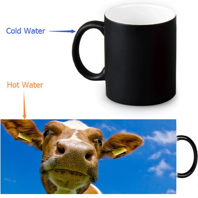 

Cow 350ml12oz Heat Reveal Mug Color Change Coffee Cup Sensitive Morphing Mugs Magic Mug Milk Tea Cups