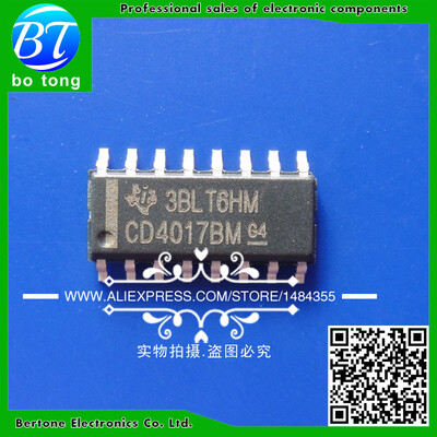 

200pcs free shipping CD4017BM CD4017 HEF4017BT HEF4017 SOP-16 With each other Counter ICs CMOS Decade Counter