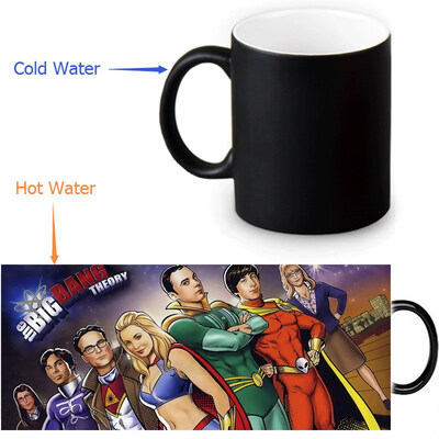 

The Big Bang Theory 350ml12oz Heat Reveal Mug Color Change Coffee Cup Sensitive Morphing Mugs Magic Mug Milk Tea Cups