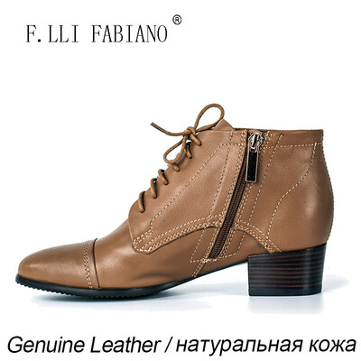 

New Arrival FLLIFABIANO Women Martin Shoes Western Cowboy Style Shoes Lace-up&Metal Zipper Deep Mouth Apricot Women L