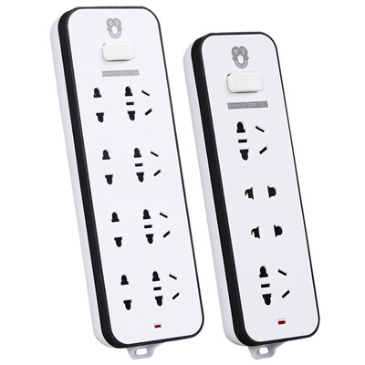 

Box (QUANWANG) QW-T744 + QW-T522 8 holes 1.8 meters +4 hole 1.8 meters control switch socket plug plug-in board wiring board not fire socket board