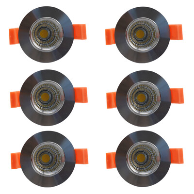 

6pcs / lot привели downlight COB потолочный свет l3W белый свет прожектор 110V 220V алюминиевый потолочный светильник