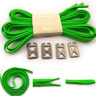 

JUP 1 пара Lazy Not Tie Shoelaces Металлическая мода Простая удобная кружевная пряжка Эластичный полиэстер Резиновые шнурки Плоски