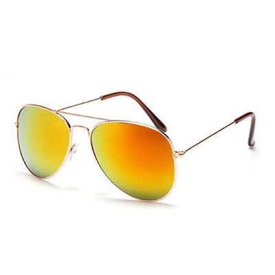 

Солнцезащитные очки классические Aviator UV400, серебристая оправа с белыми линзами
