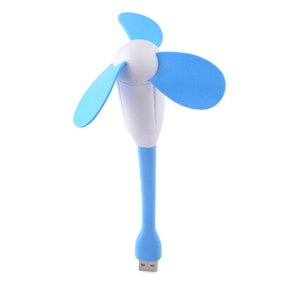 

Fashionable & Portable Bamboo Dragonfly Mini USB Fan - White + Blue