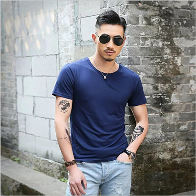 

Men Summer Round Neck Slim Fit T Shirt