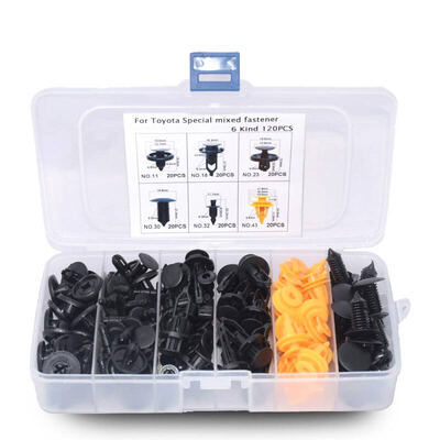 

CNIKESIN HZ14 120PCS Car Fastener Universal Mixed Retainer Clips Auto Bumper Fender Trunk Door Plank Rivets Screw for All Cars
