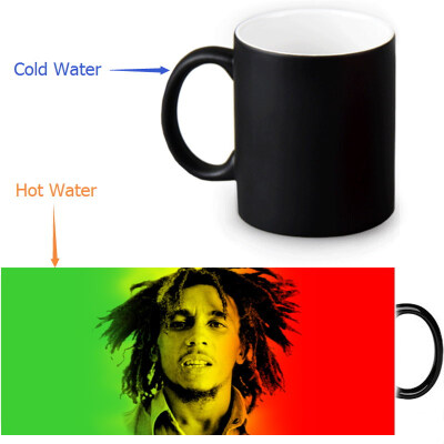 

Bob Marley Reggae Music 350ml12oz Heat Reveal Mug Color Change Coffee Cup Sensitive Morphing Mugs Magic Mug Milk Tea Cups