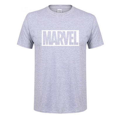 

2018 new summer mens cotton MARVEL short-sleeved t-shirt mens trend casual loose sports mens clothing
