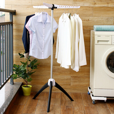 

Ou Runzhe drying rack retractable floor folding three-legged room balcony activity hanger white