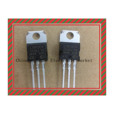 

50pcs L7812 7812 TO-220 Voltage Regulator IC 12V 15A