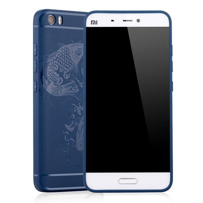 

GRASALE case For xiaomi mi5 M5 Luxury silicone Fish pattern Soft Protective back cover for Xiaomi Mi 5 phone housin