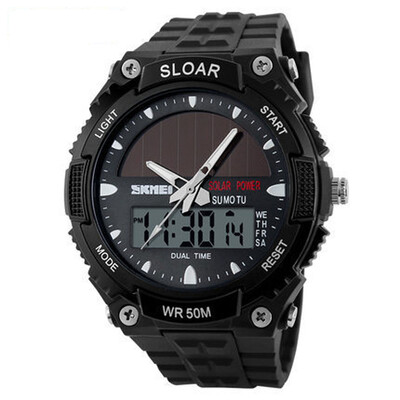 

SKMEI 0931 Mens Energy Solar Digital Military Waterproof Sport LED Watches