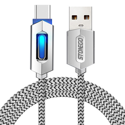 

USB3.1 Nylon Braided Lights LED Micro USB Cable Android Sync Data Cable Type-C Fast Charging Cables Phone Upgrades