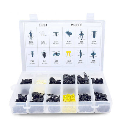 

CNIKESIN HE05 250PCS Mixed Auto Fastener Plastic Rivet Screw Car Bumper Fender Panel Interior Lining Retainer Clips for Nissan