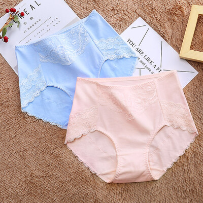 

Yi&cool ladies underwear female sense lace no trace waist briefs 2 loaded powder blue water powder XL