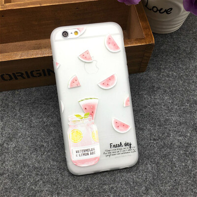 

Мода Арбуз цветок ромашка Прозрачный матовый ТПУ Мягкая крышка для IPhone 5 5s SE силиконовые телефона чехол для iphone 6 6s 7 8