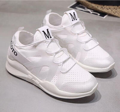 

Increase sports shoes in spring&summer 2018 Breathable Korean version Wild leisure Womens shoes flat running shoes Female stu