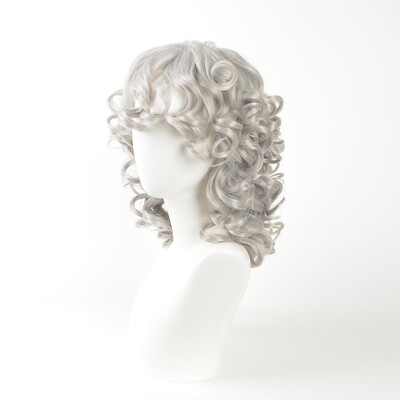 

QianBaiHui Noble Hair Synthetic Wigs For Women Silver Grey Short Wigs African American Hair Free Shipping
