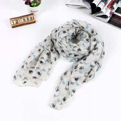 

Guttavalli Winter Новый шарм Красочный овец животных Long Shaw Lovely Women Long Chevron Scarves Fashion Stripe Print Мягкий шарф