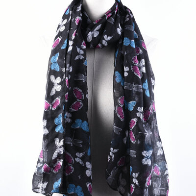 

Guttavalli Nice Women Soft Butterfly Shawl Summer Chevron Printing Animals Long Scarf Viscose Stripes Геометрические тощие обертки
