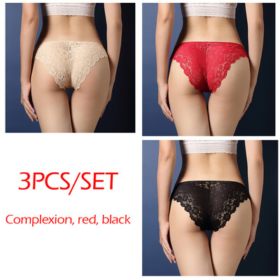 

Lace Hollow Low-Rise Panties для женщин Brief Sexy Ultra-thin Underwear Girl Бесшовные дышащие трусики