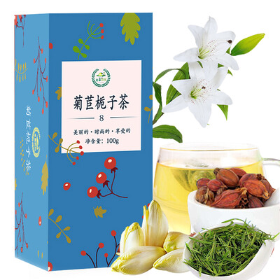 

Jincui Agri-Garden Chicory Tea Garden Jade Acid Pai Lanchuang Tea Lily Chicory Tea Травяной чай Всего 20 чайных пакетов 100 г / коробка