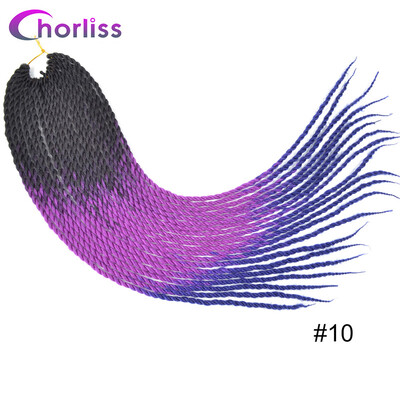 

Chorliss 24"Soft Crochet Braids Black Brown Synthetic Hair Braiding Hair Senegalese Twist Kanekalon Hair Extenstion Mint Green
