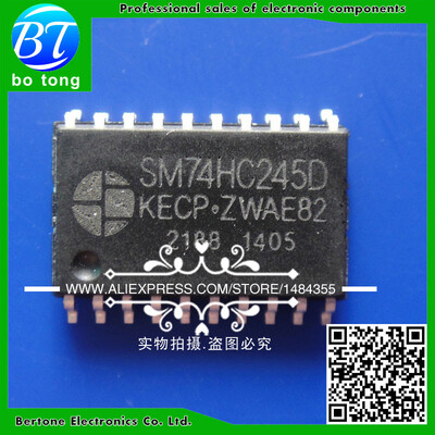 

100pcs free shipping SMD SM74HC245D 74HC245 74HC245D SOP7.2MM Eight phase three-state bus transceiver SOP20