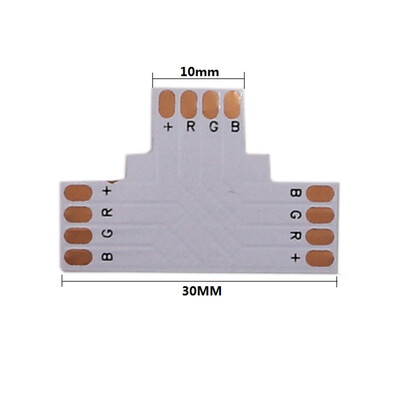 

RGB LED Strip Connector 4pin 10mm  Shape T Shape X Shape PCB Connector 5pcslot