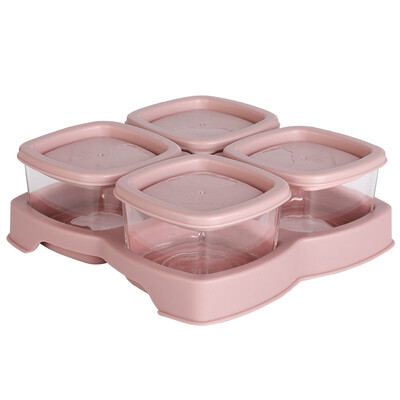 

Babycare glass food supplement box baby snack fresh storage portable with lid storage box 2190 mist powder