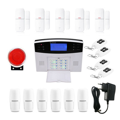 

Wireless LCD GSM Alarm Keypad Security Alarm System with Motion Sensors Pir