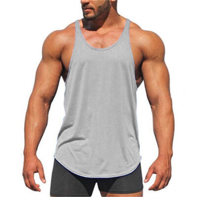 

2018 New fitness tank tops men gyms stringer mens canotta bodybuilding shirt gold sleeveless vest cotton clothing
